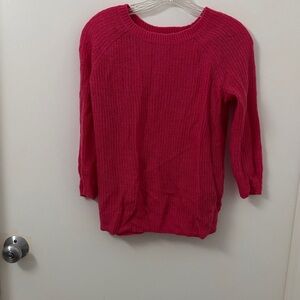 Old Navy Women's Vibrant Pink Crew Neck Sweater